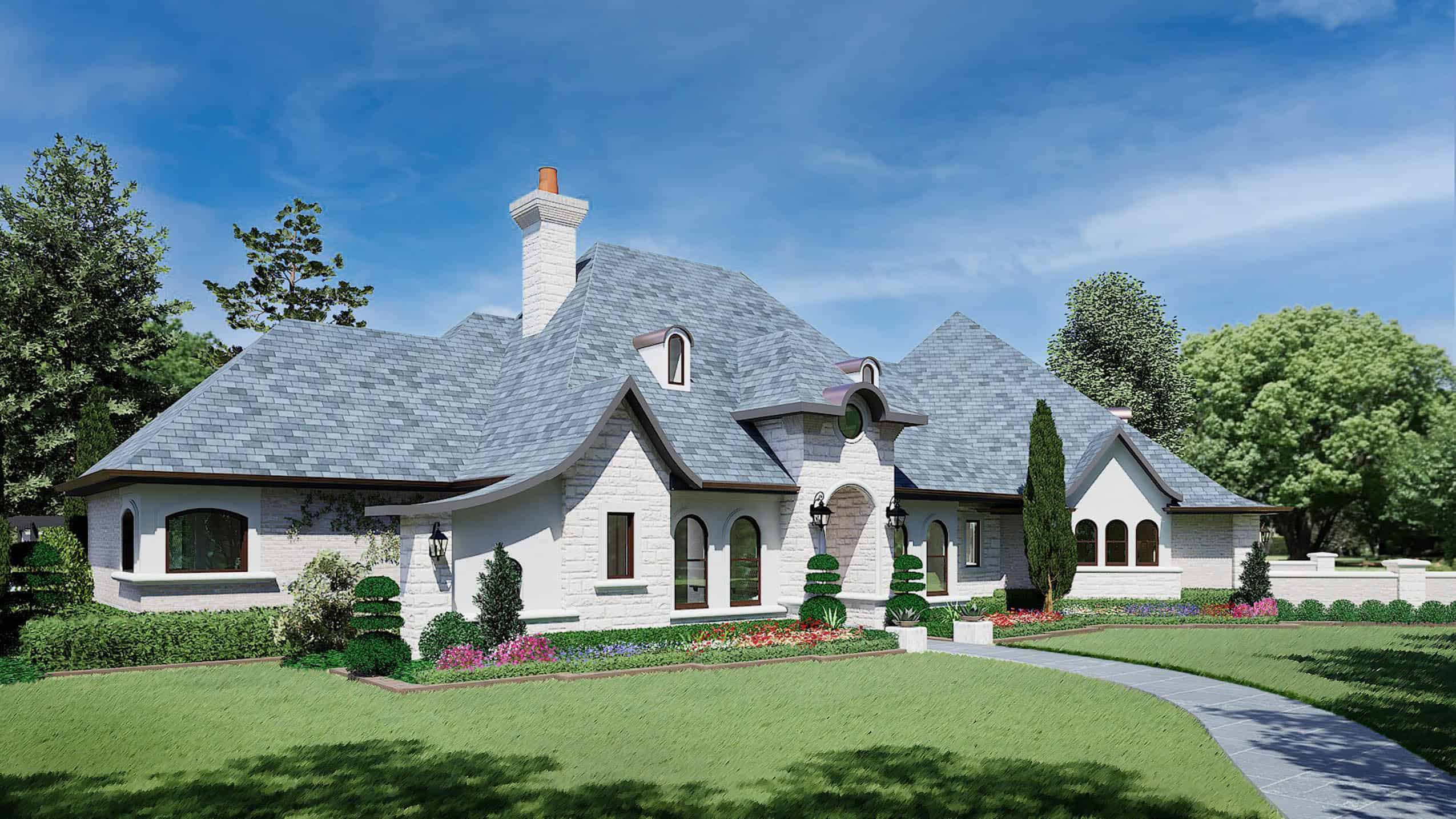 Front View of this 4-Bedroom,3040 Sq Ft Plan -195-1357