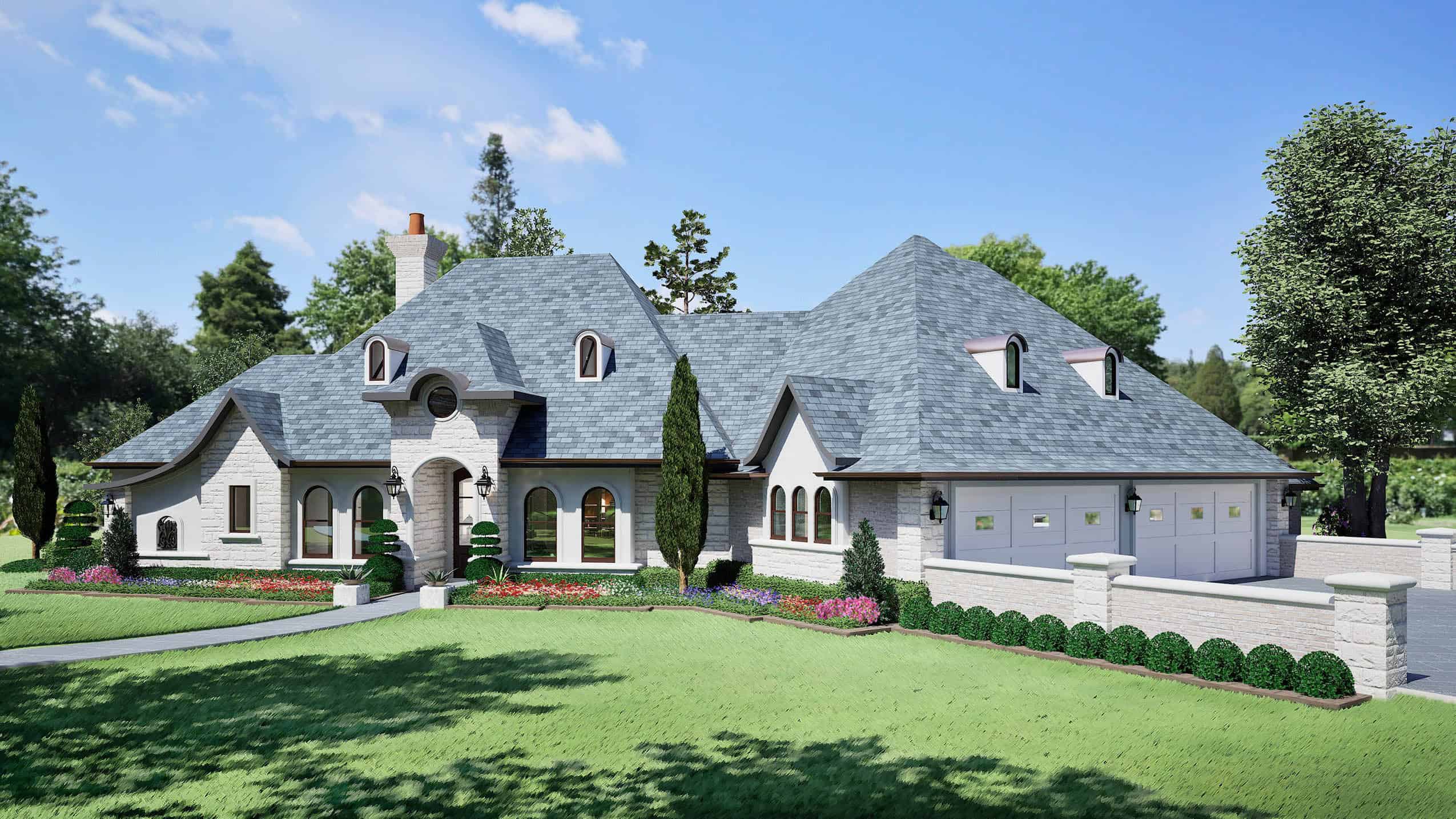 Front View of this 4-Bedroom,3040 Sq Ft Plan -195-1357