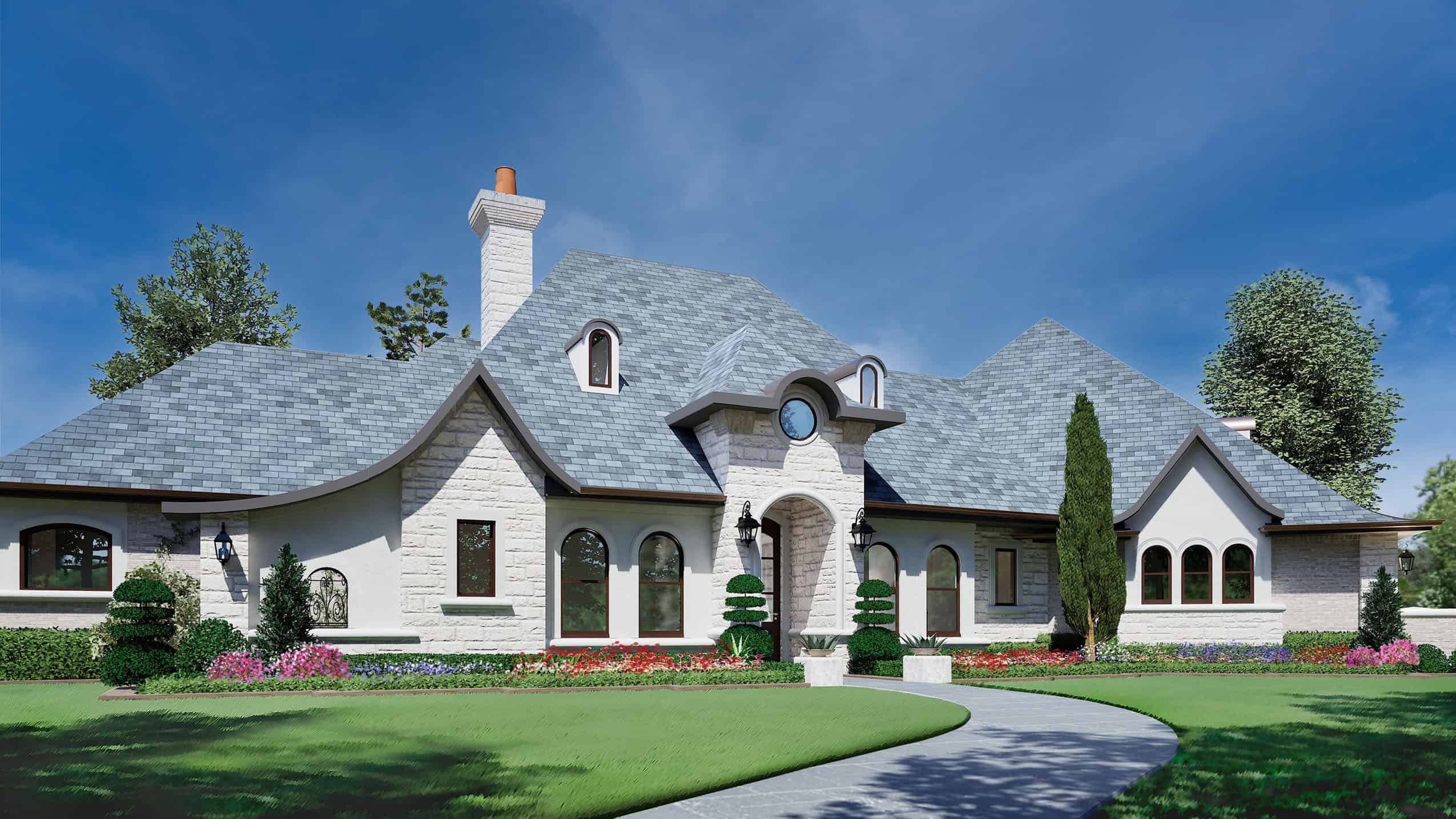 Front View of this 4-Bedroom,3040 Sq Ft Plan -195-1357