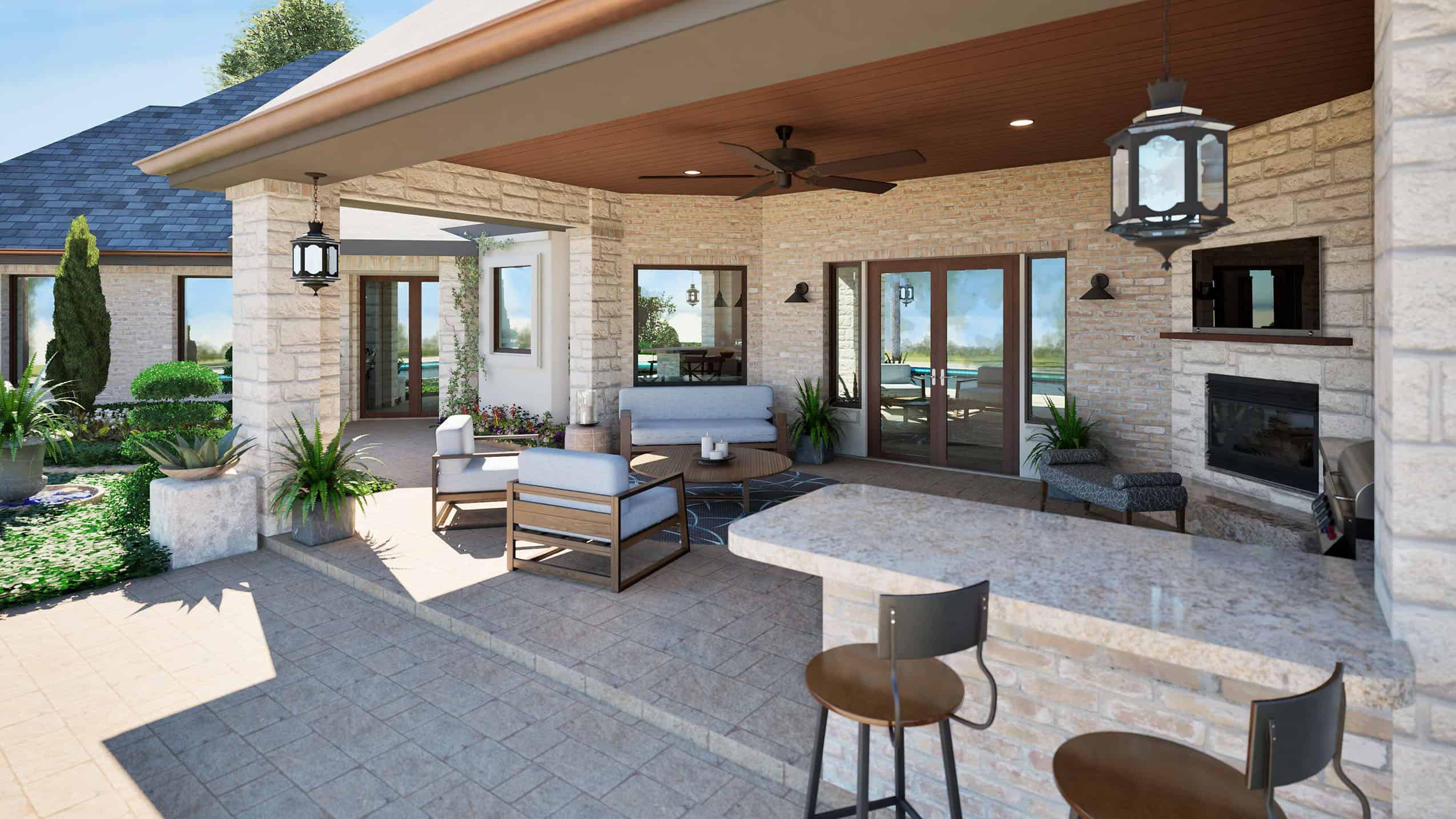 Patio of this 4-Bedroom,3040 Sq Ft Plan -195-1357