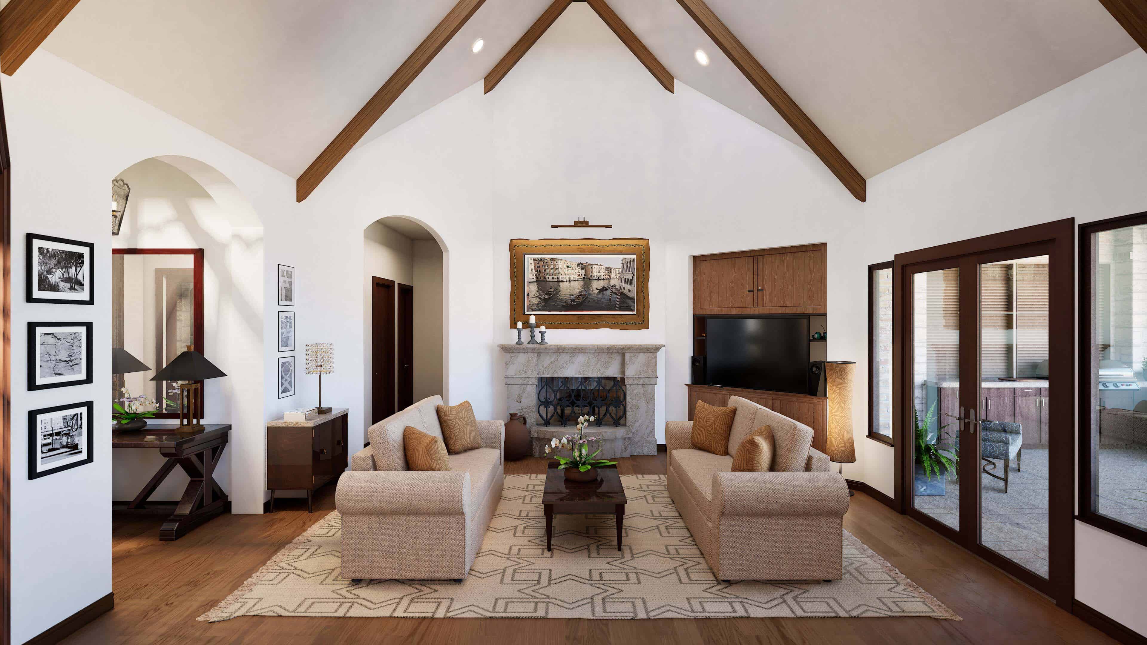 Family Room of this 4-Bedroom,3040 Sq Ft Plan -195-1357