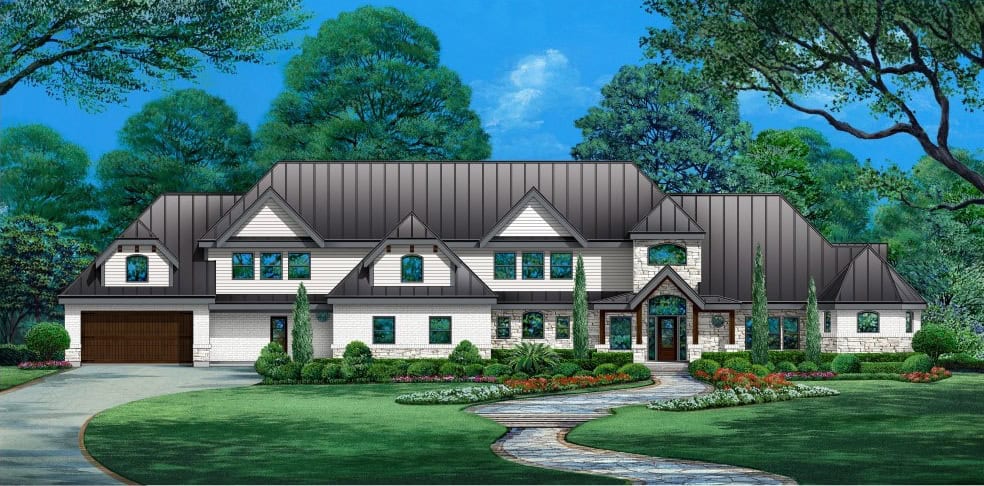 Front View of this 3-Bedroom,5487 Sq Ft Plan -195-1359