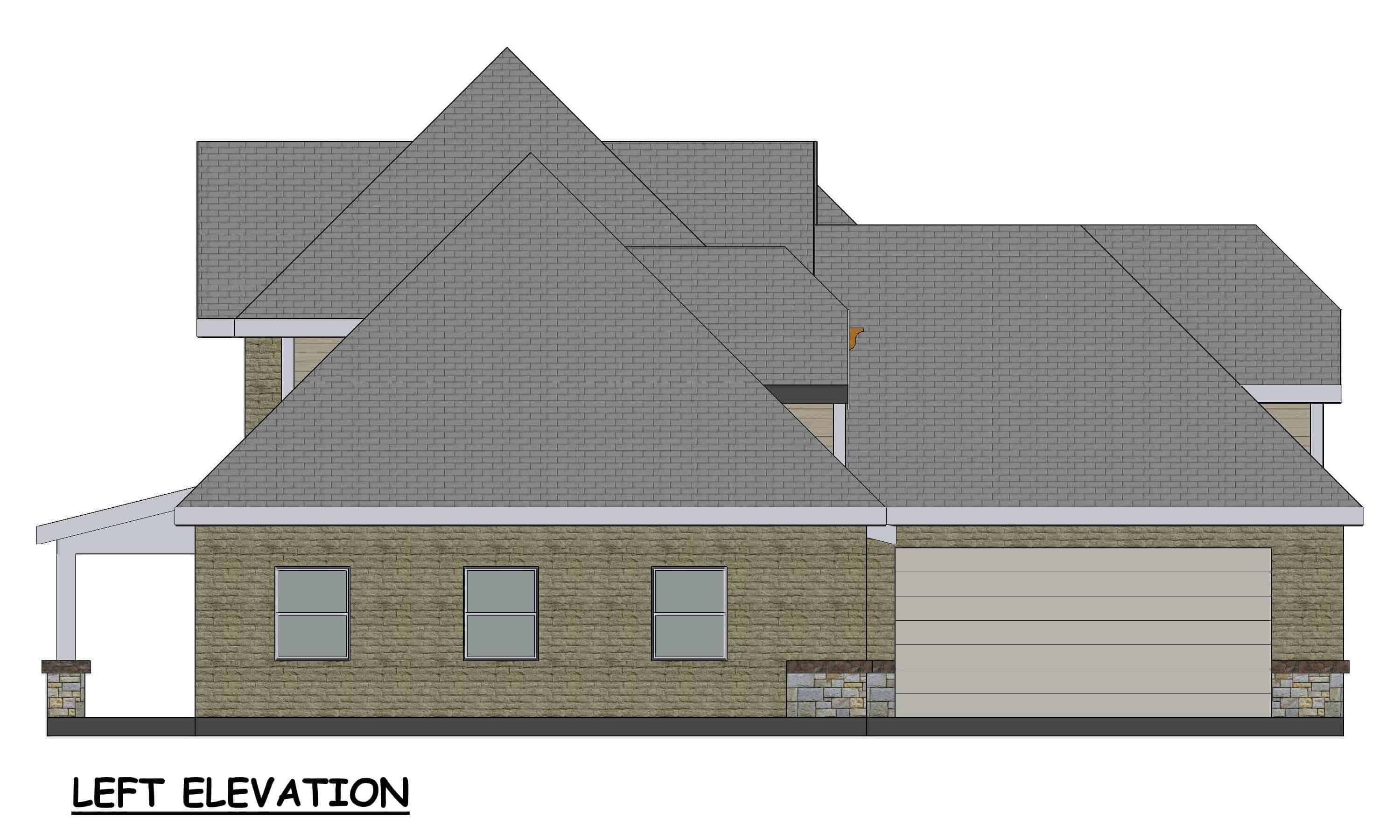 Front View of this 3-Bedroom,5487 Sq Ft Plan -195-1359