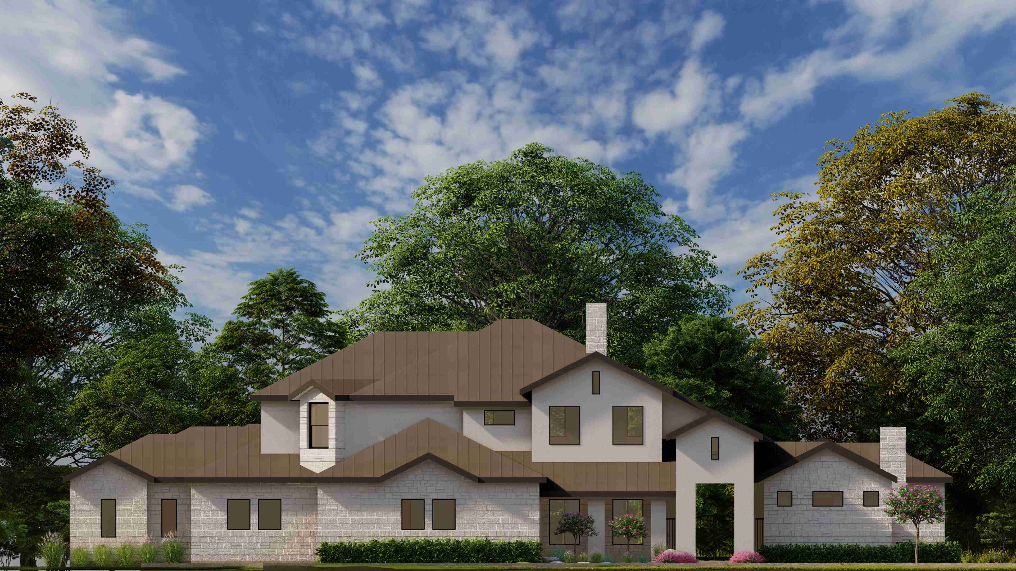 Front View of this 3-Bedroom,2918 Sq Ft Plan -195-1360