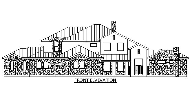 Home Plan Front Elevation of this 3-Bedroom,2918 Sq Ft Plan -195-1360