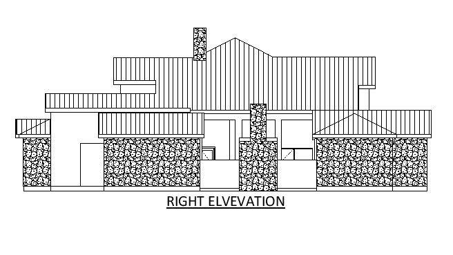 Home Plan Right Elevation of this 3-Bedroom,2918 Sq Ft Plan -195-1360