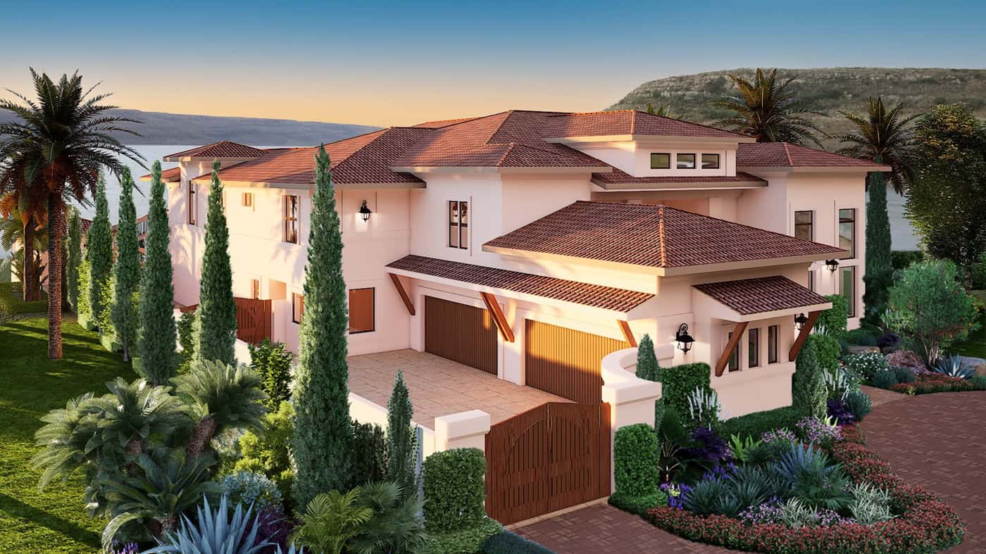 Front View of this 5-Bedroom,8513 Sq Ft Plan -195-1361