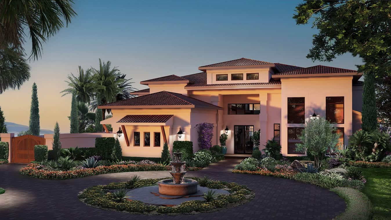 Front View of this 5-Bedroom,8513 Sq Ft Plan -195-1361