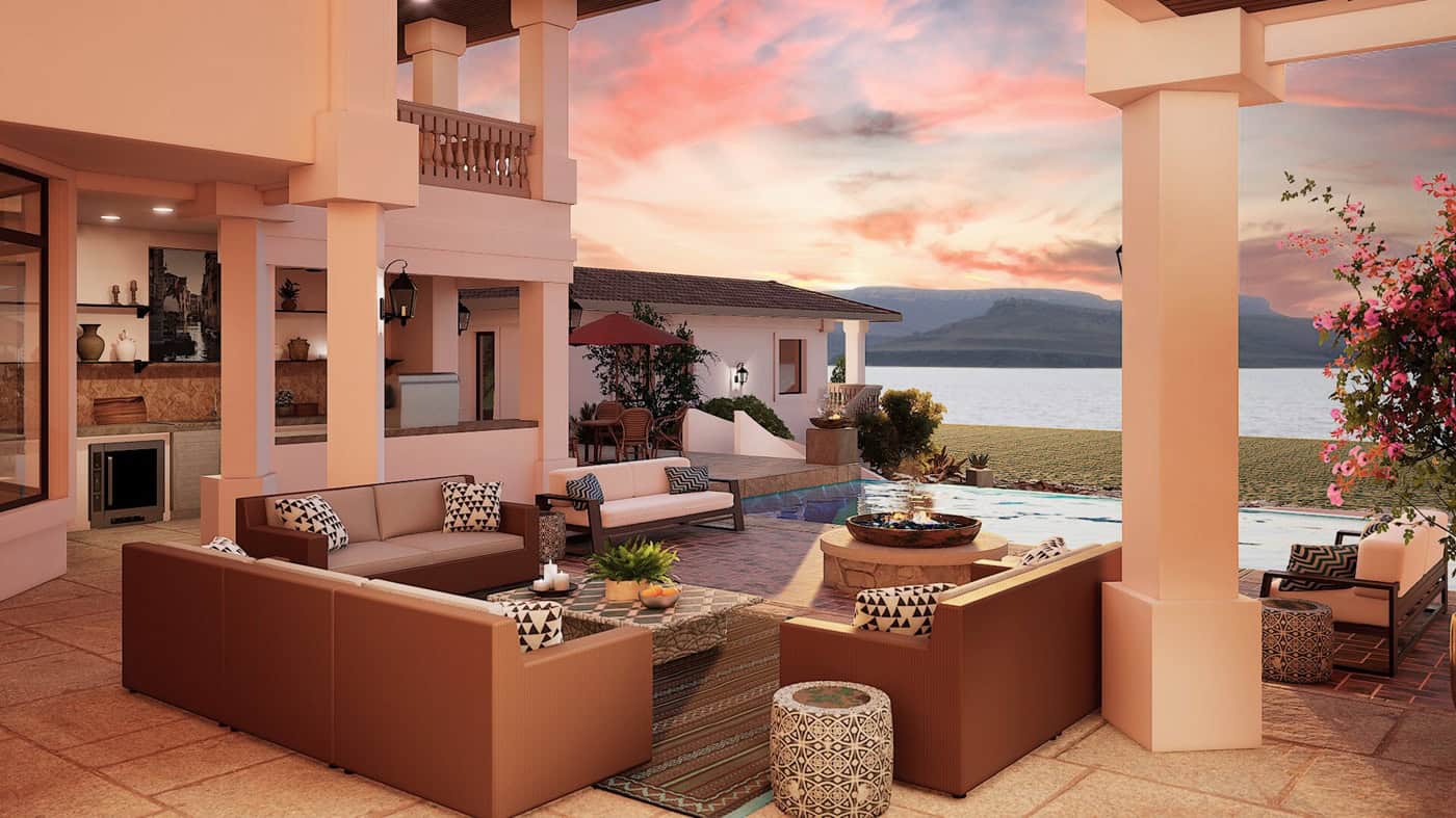 Rear View of this 5-Bedroom,8513 Sq Ft Plan -195-1361