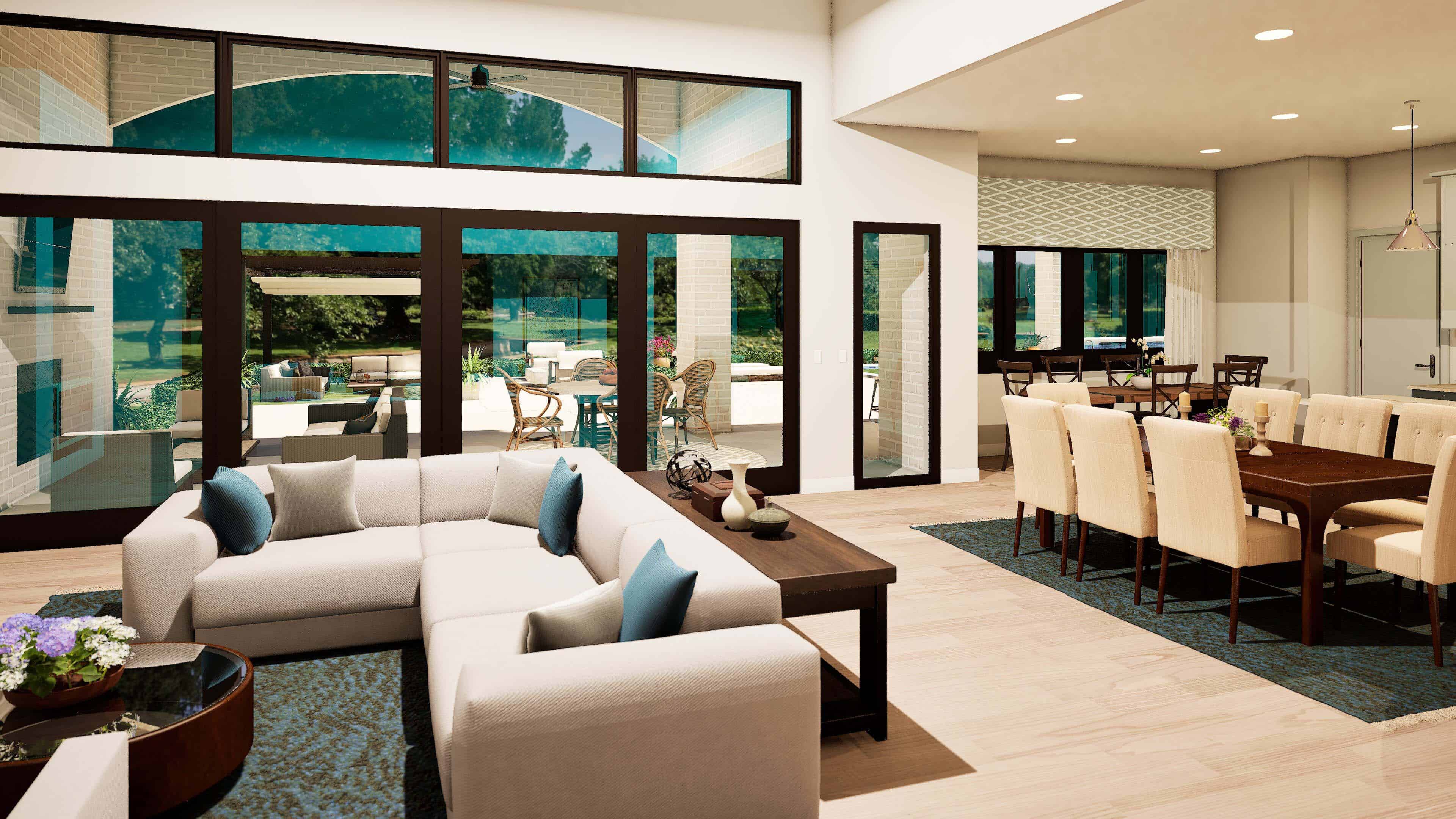 Living Room of this 3-Bedroom,4388 Sq Ft Plan -195-1362