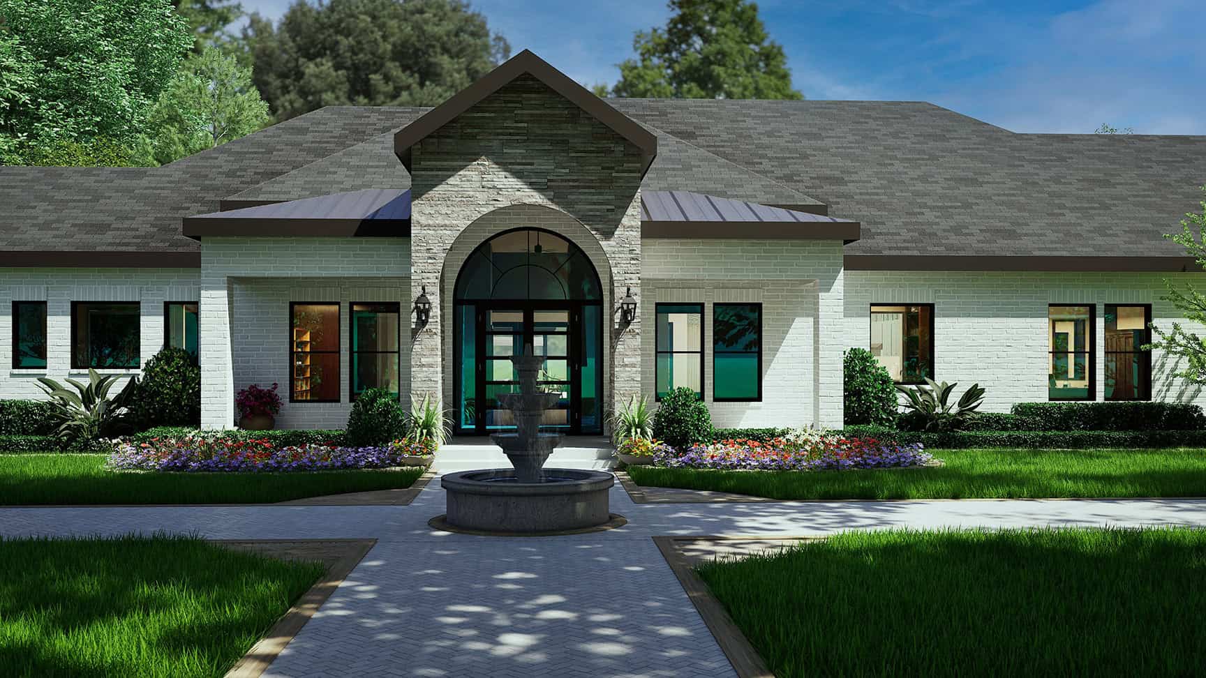 Front View of this 3-Bedroom,4388 Sq Ft Plan -195-1362