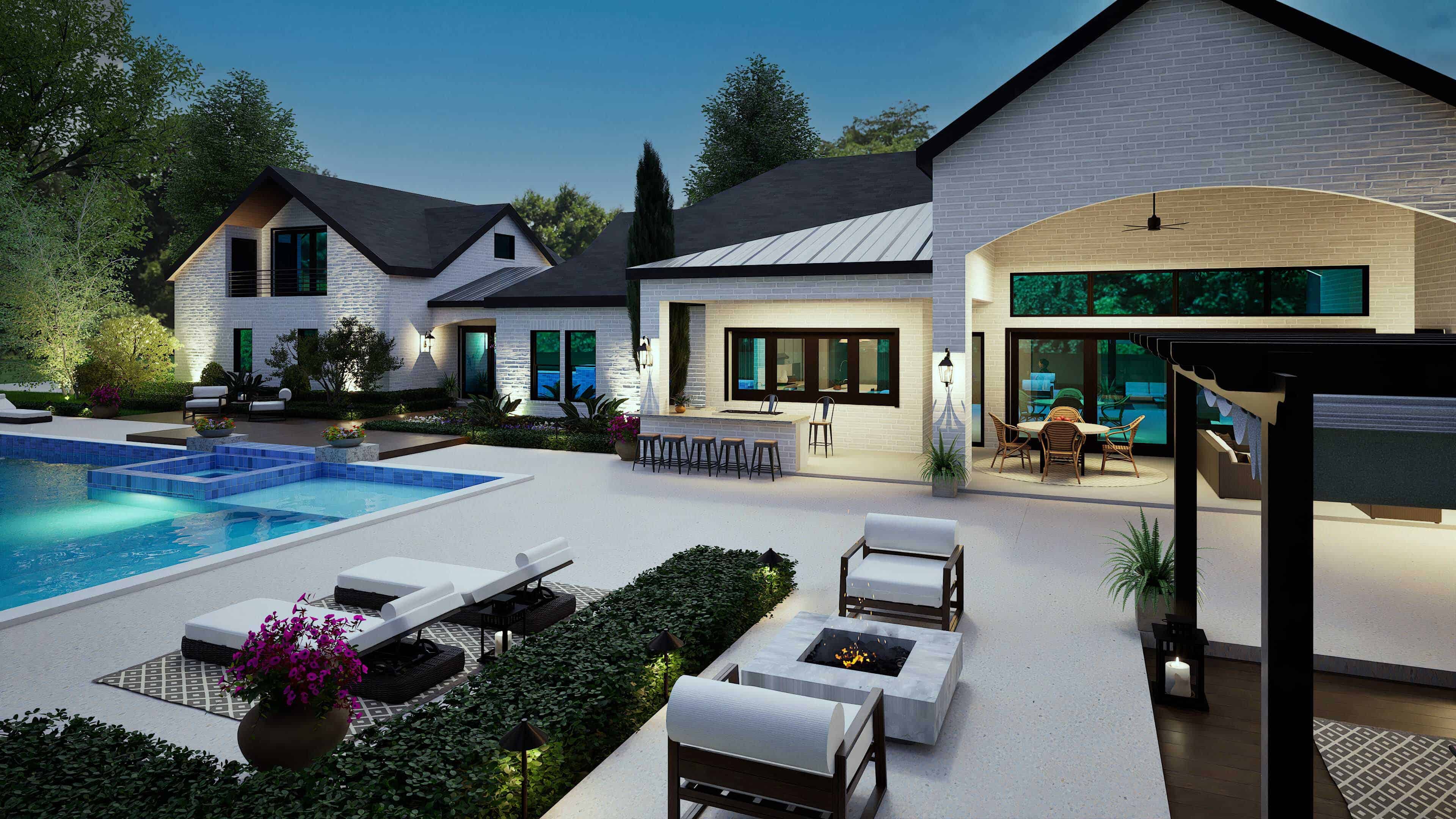 Patio of this 3-Bedroom,4388 Sq Ft Plan -195-1362