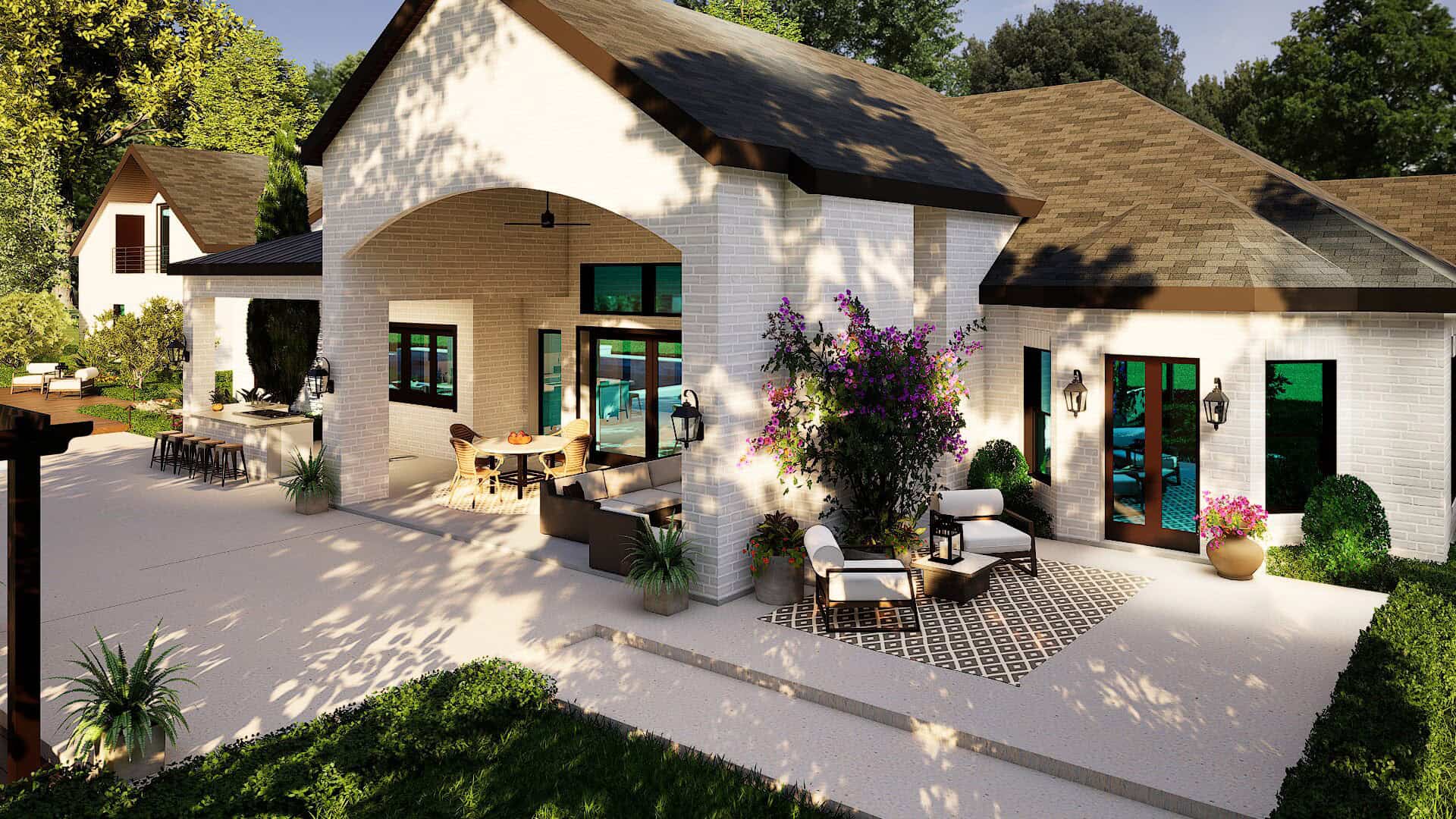 Patio of this 3-Bedroom,4388 Sq Ft Plan -195-1362
