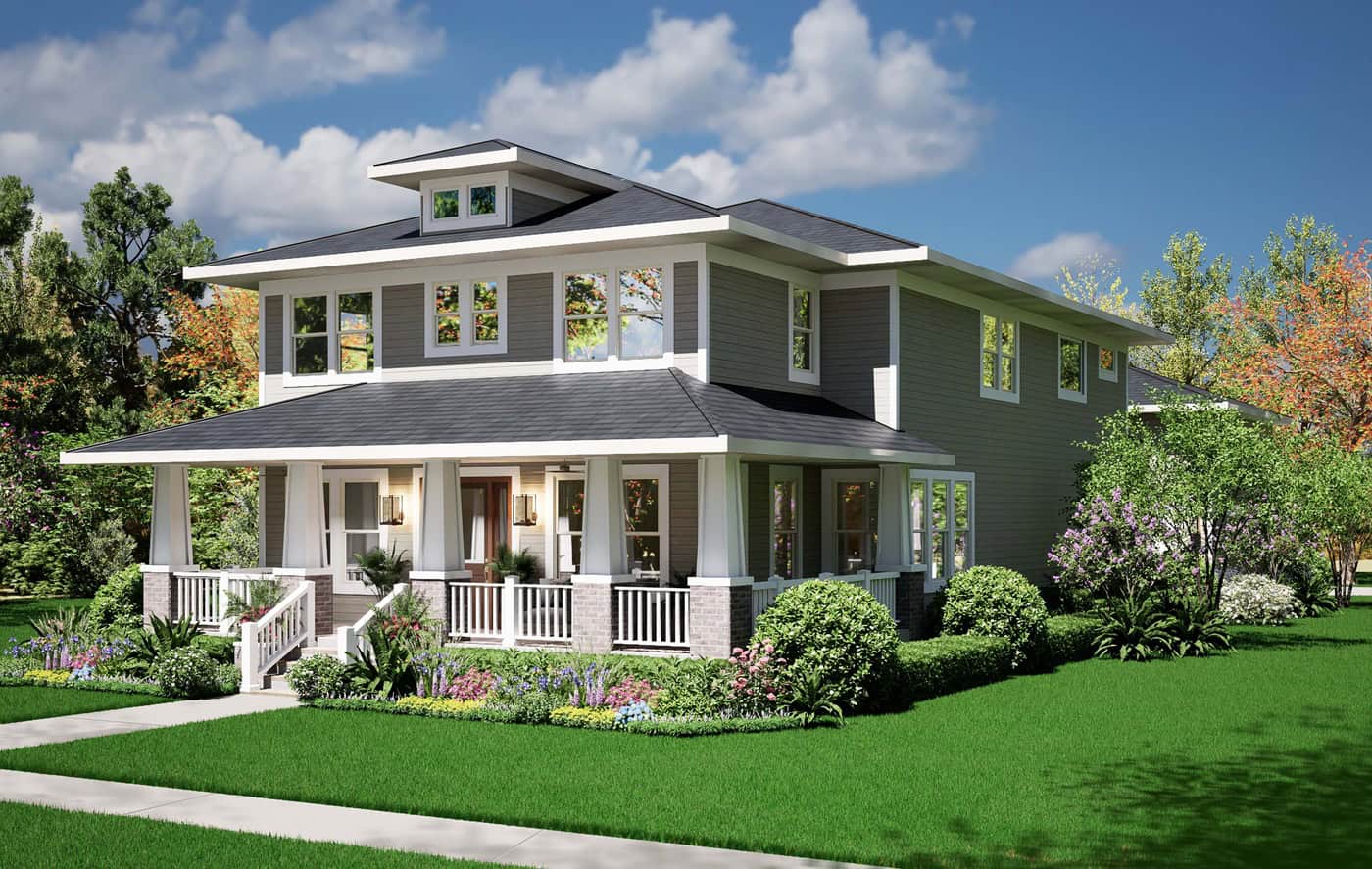 Front View of this 4-Bedroom,3245 Sq Ft Plan -195-1363