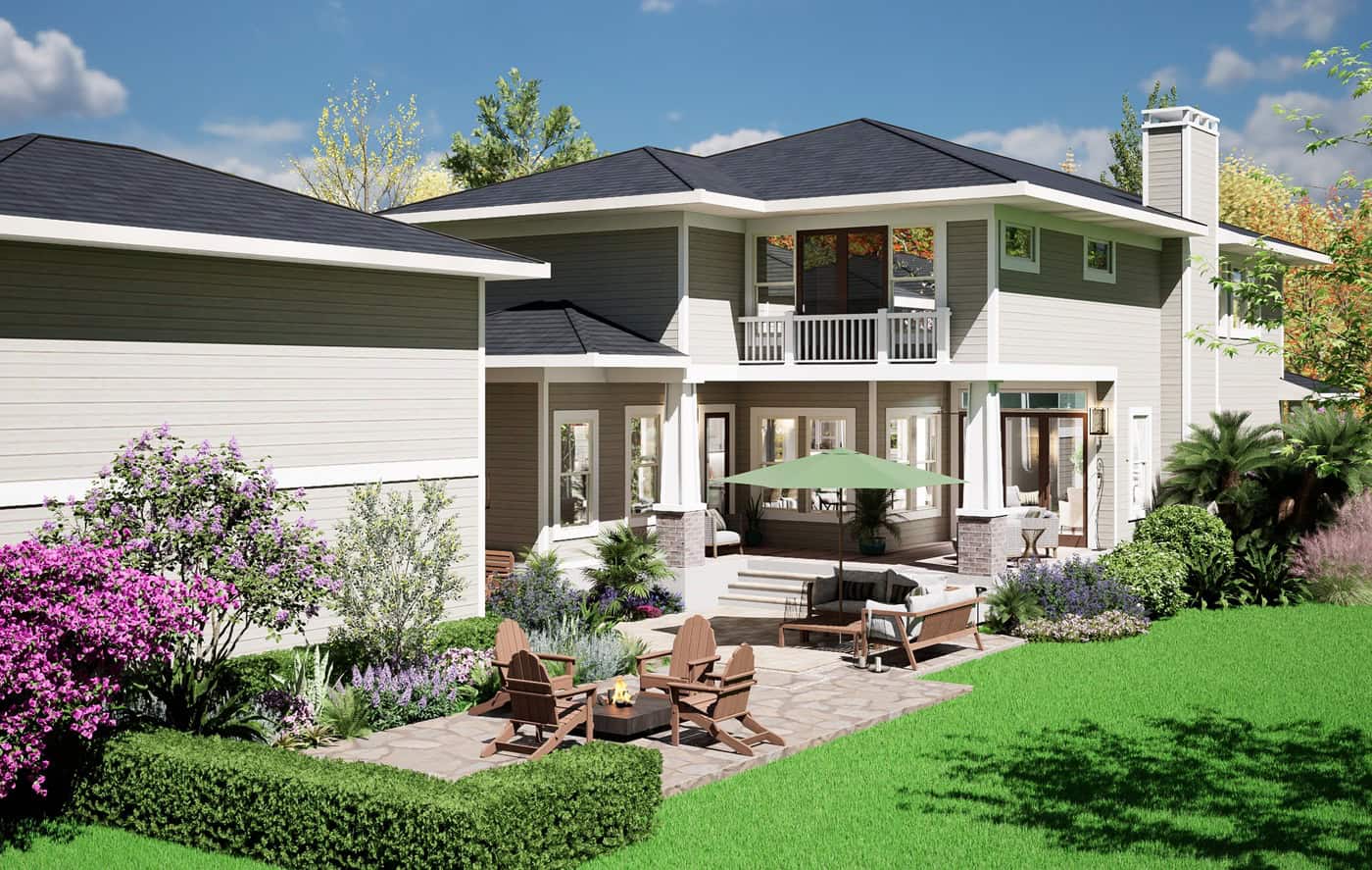 Left Side View of this 4-Bedroom,3245 Sq Ft Plan -195-1363