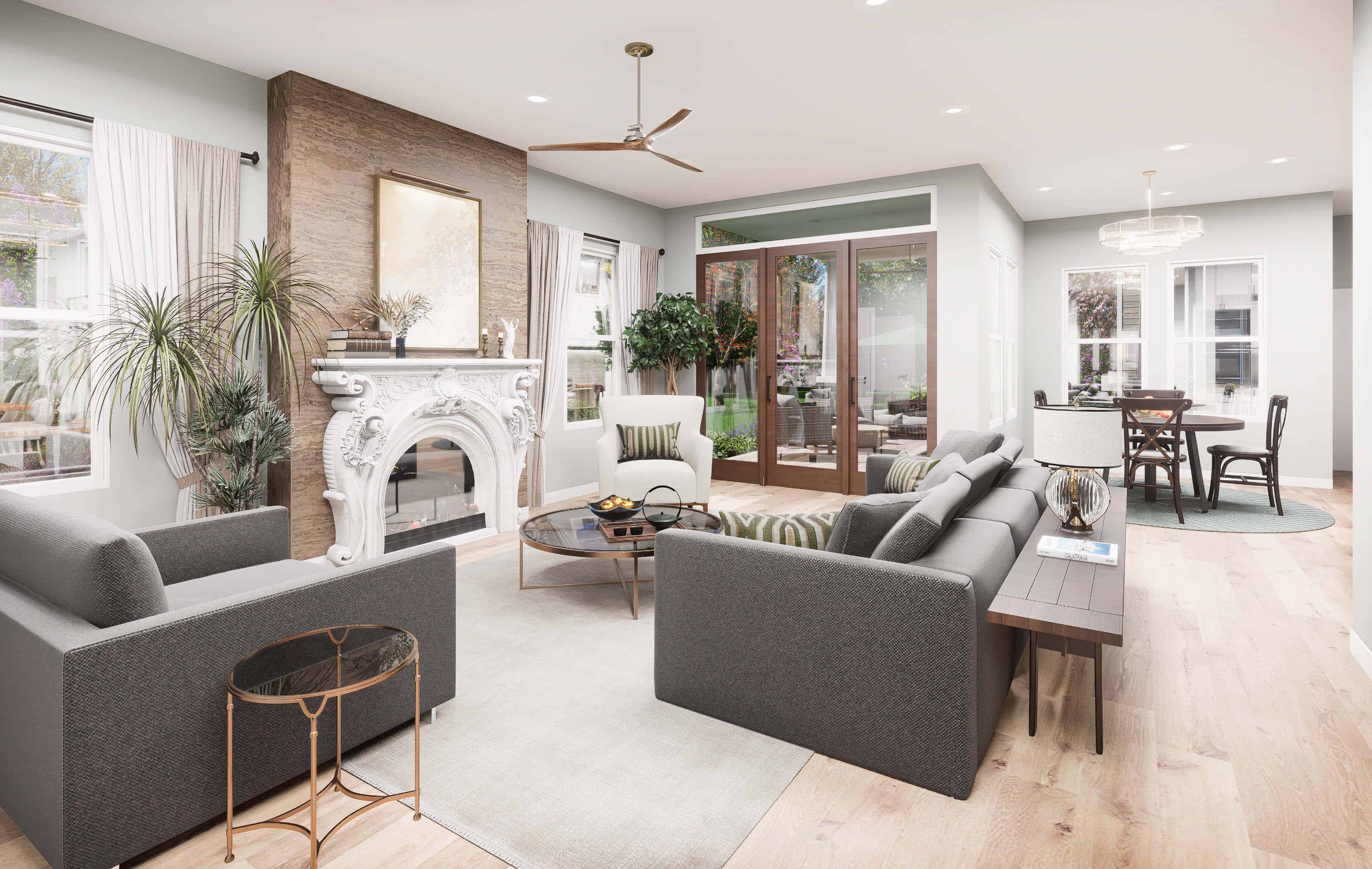 Living Room of this 4-Bedroom,3245 Sq Ft Plan -195-1363