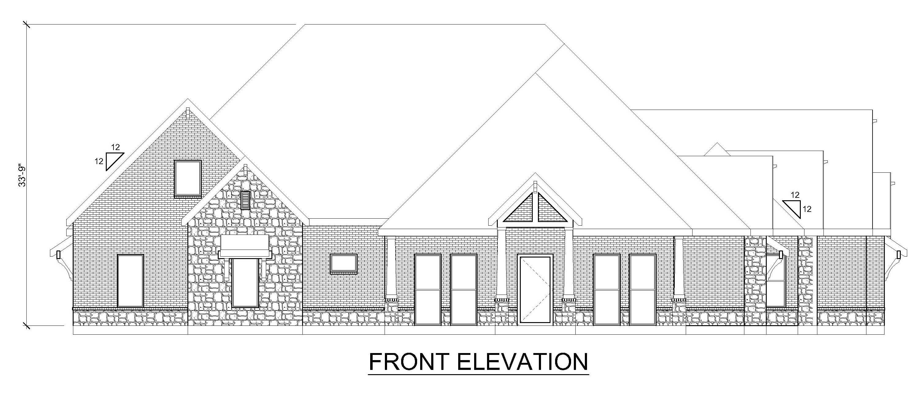 Home Plan Front Elevation of this 4-Bedroom,4166 Sq Ft Plan -195-1364