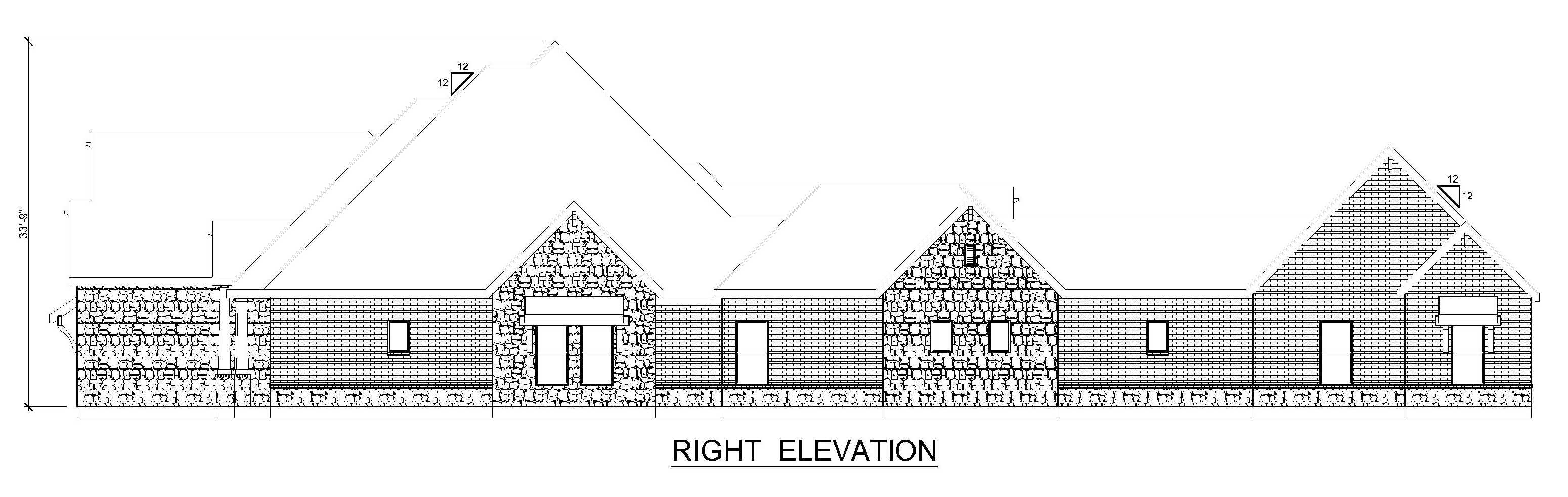Home Plan Right Elevation of this 4-Bedroom,4166 Sq Ft Plan -195-1364