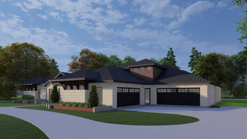 Main Level of Contemporary Plan #195-1365