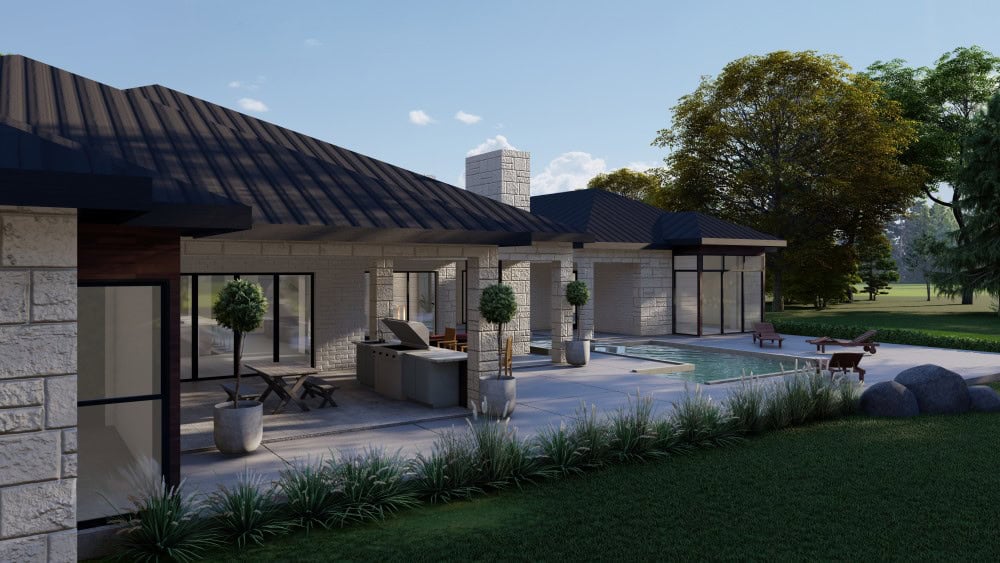 Front View of this 5-Bedroom,5161 Sq Ft Plan -195-1365