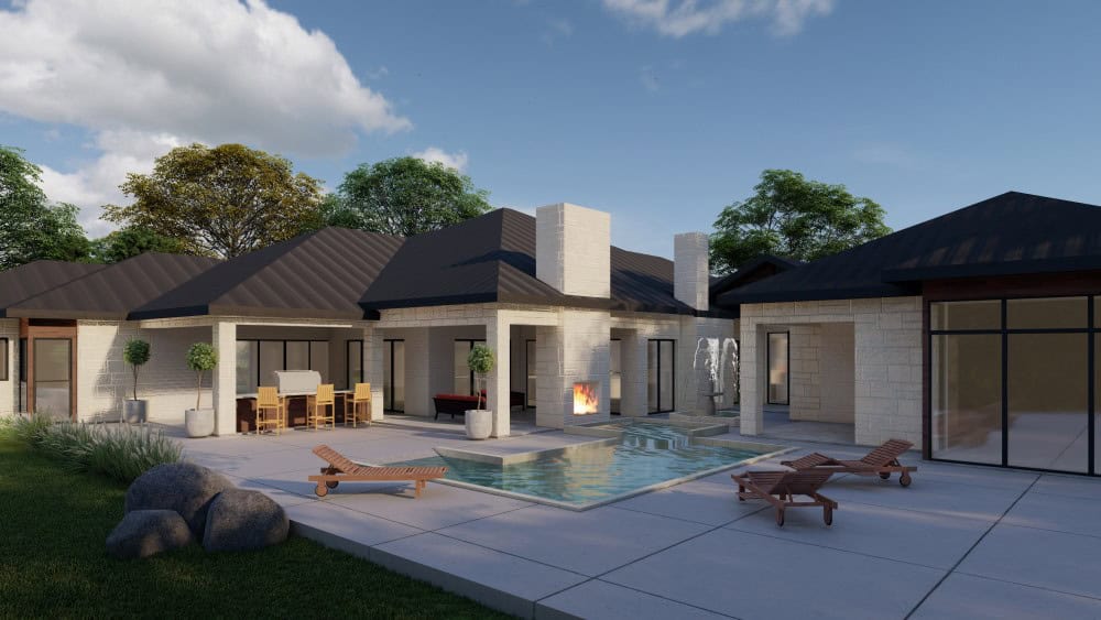 Rear View of this 5-Bedroom,5161 Sq Ft Plan -195-1365