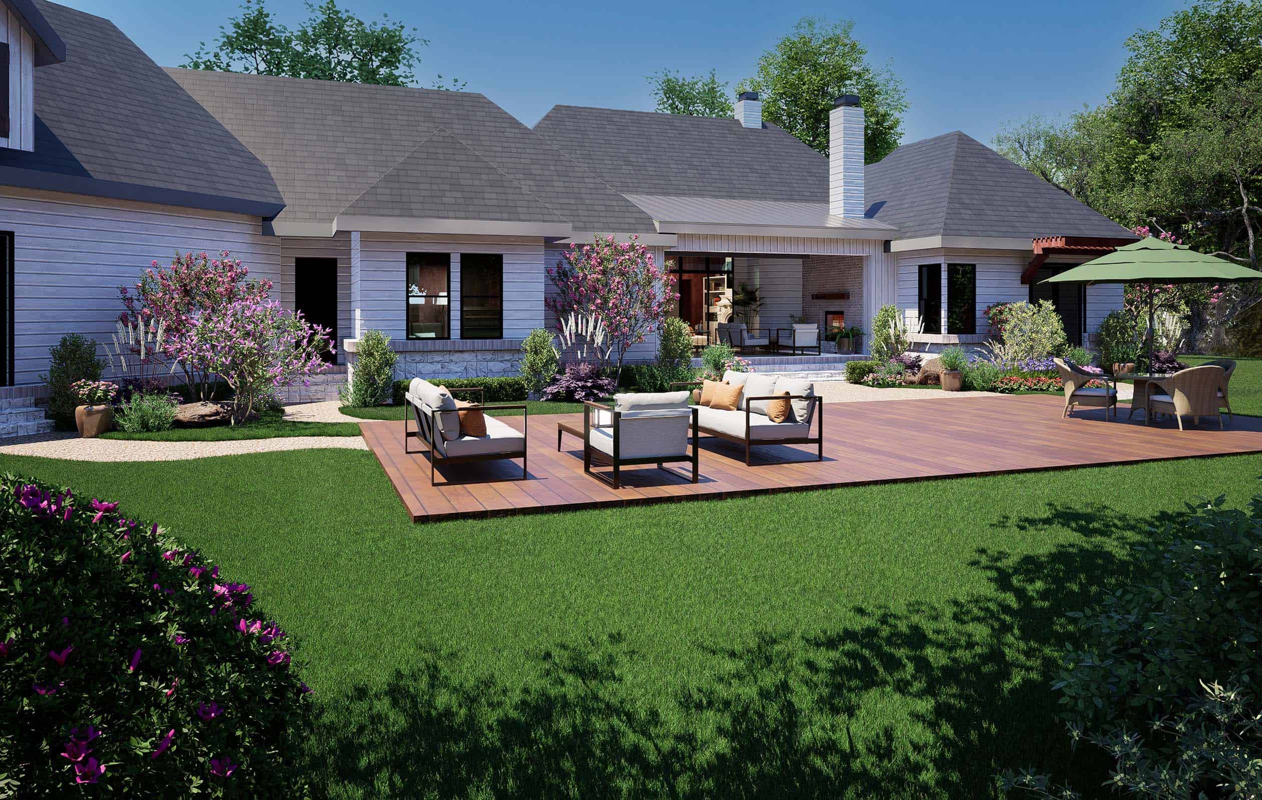 Front View of this 3-Bedroom,3814 Sq Ft Plan -195-1366