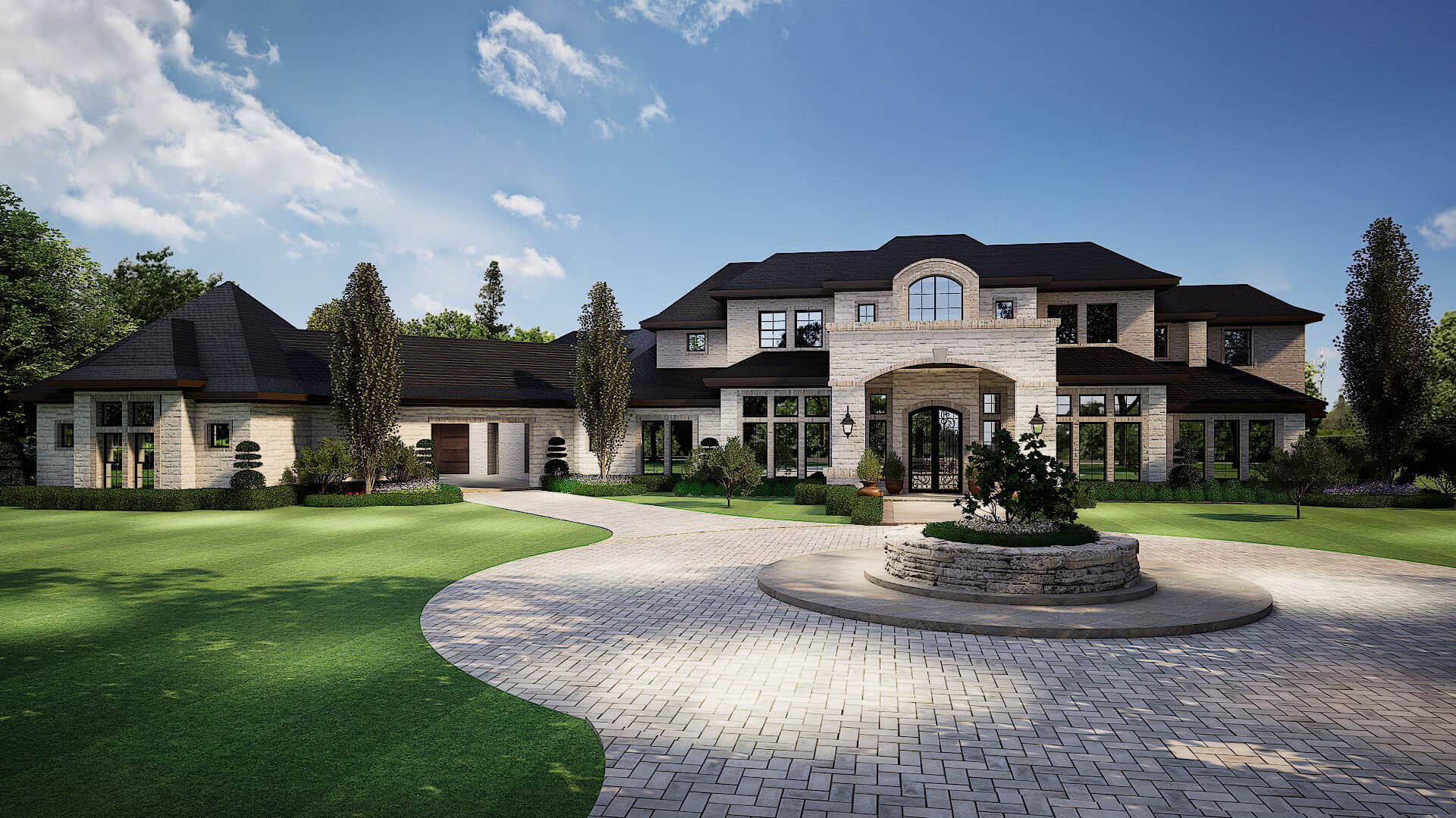 Front View of this 6-Bedroom,7138 Sq Ft Plan -195-1368
