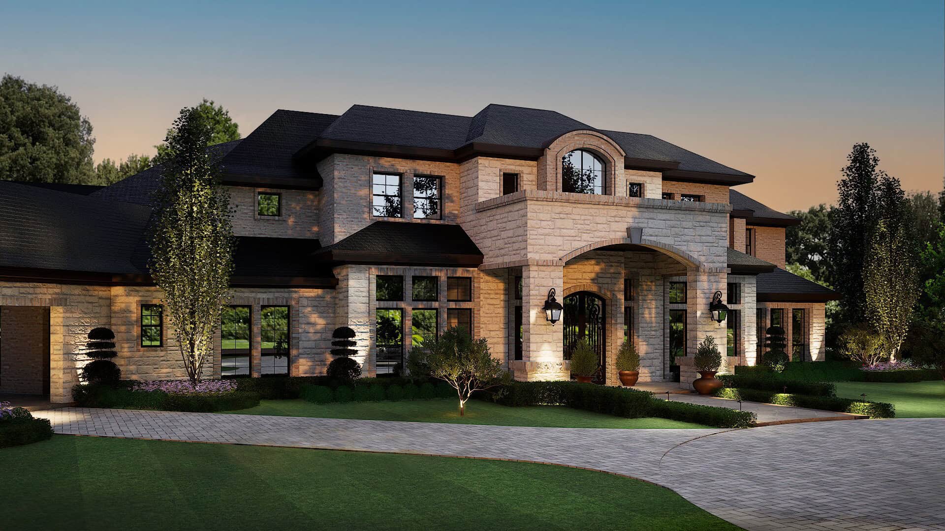 Front View of this 6-Bedroom,7138 Sq Ft Plan -195-1368