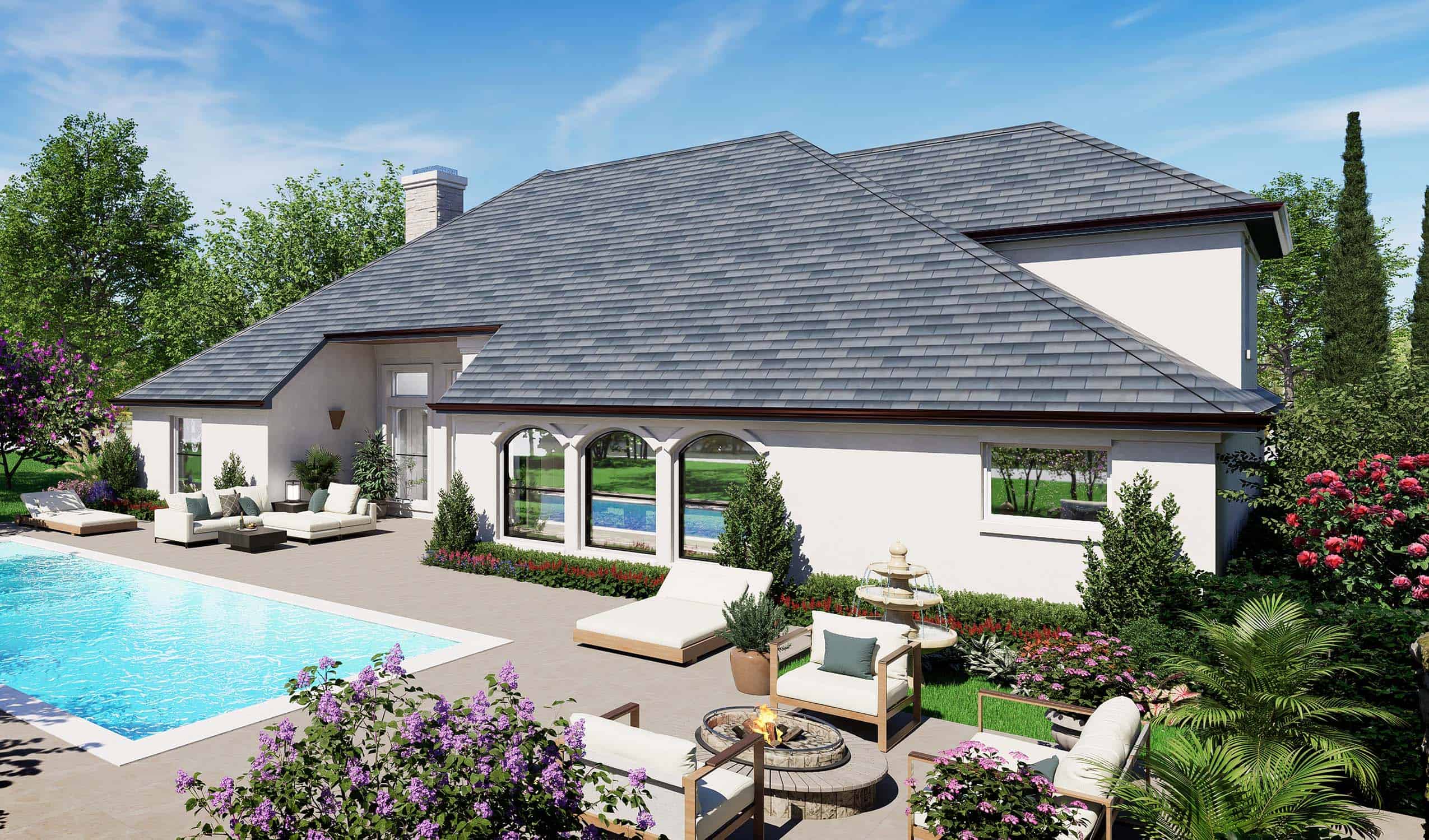Front View of this 4-Bedroom,3165 Sq Ft Plan -195-1371