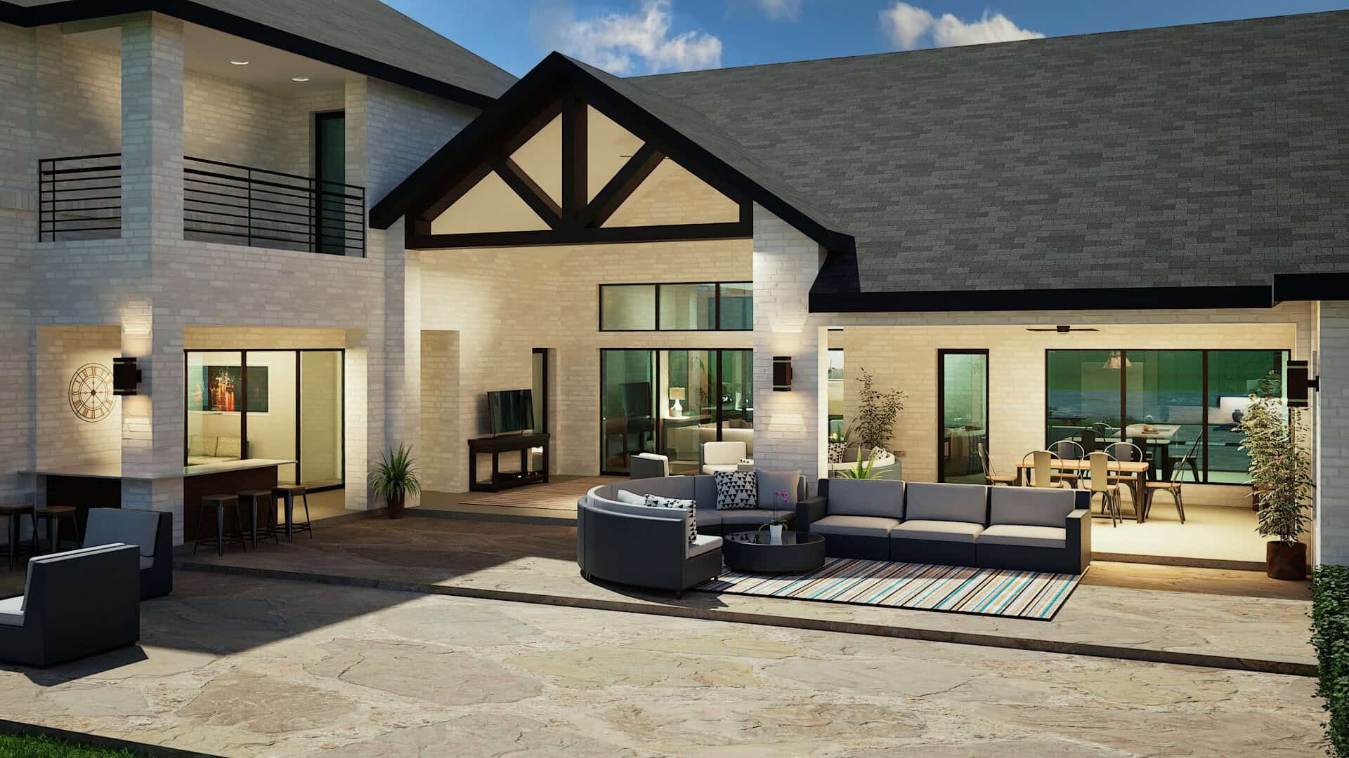 Patio of this 4-Bedroom,4663 Sq Ft Plan -195-1372