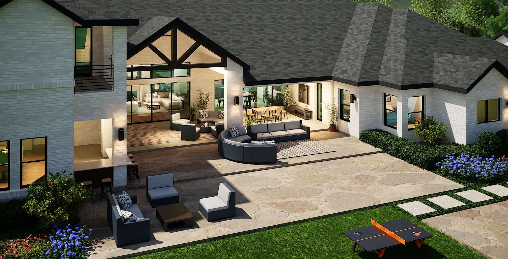 Patio of this 4-Bedroom,4663 Sq Ft Plan -195-1372