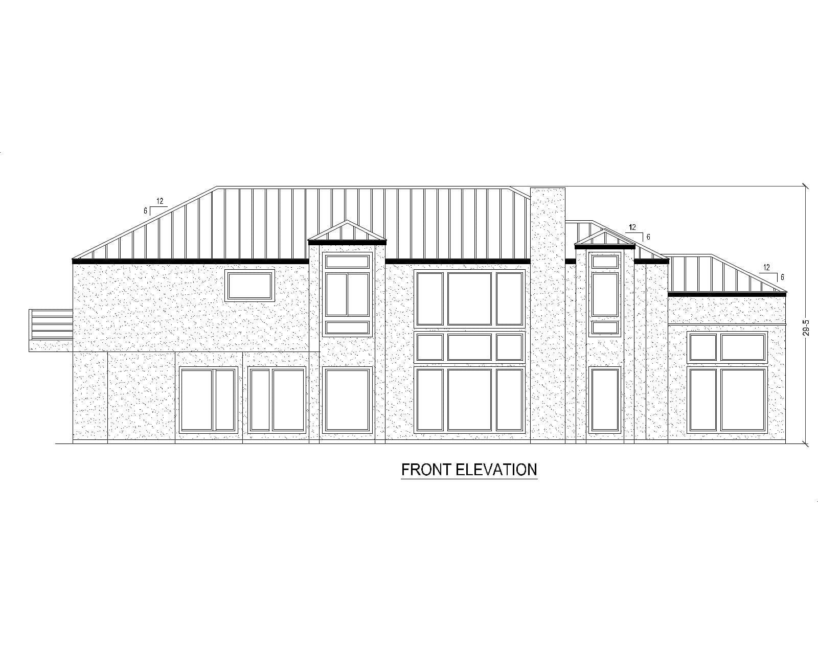 Home Plan Front Elevation of this 4-Bedroom,4755 Sq Ft Plan -195-1375