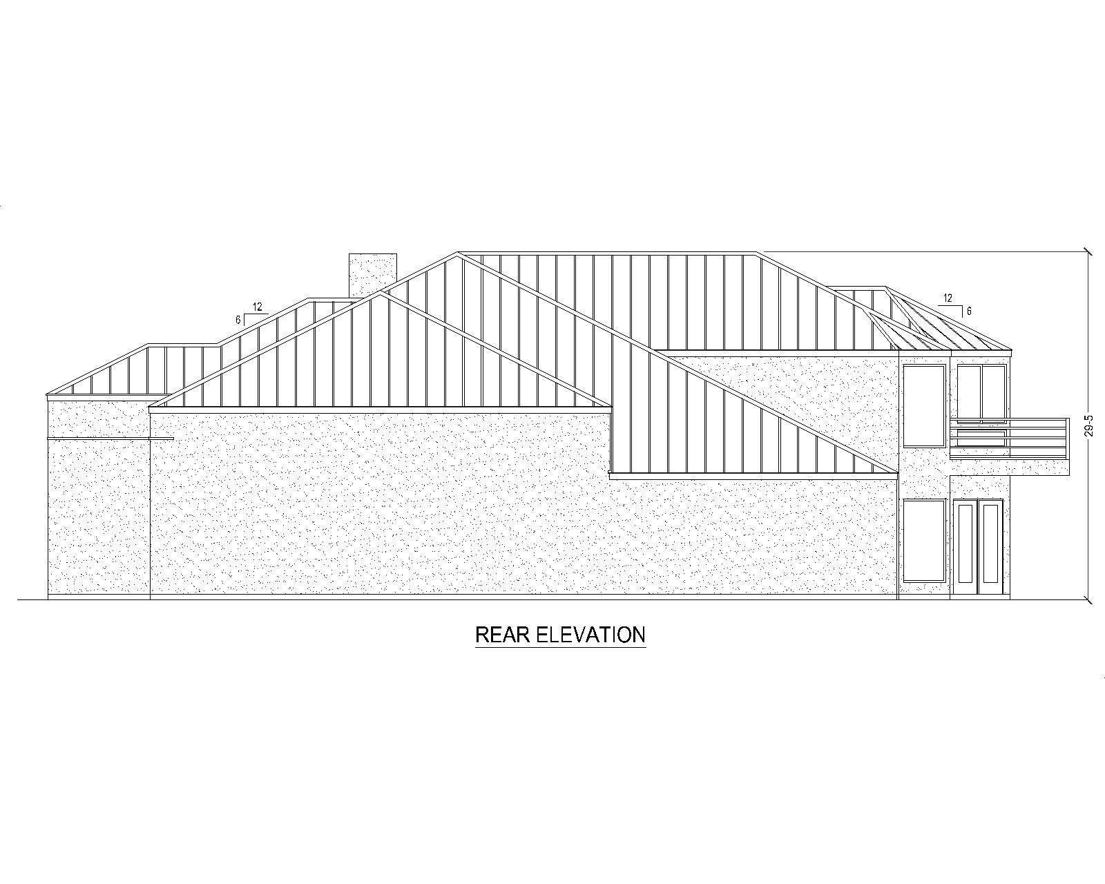 Home Plan Rear Elevation of this 4-Bedroom,4755 Sq Ft Plan -195-1375