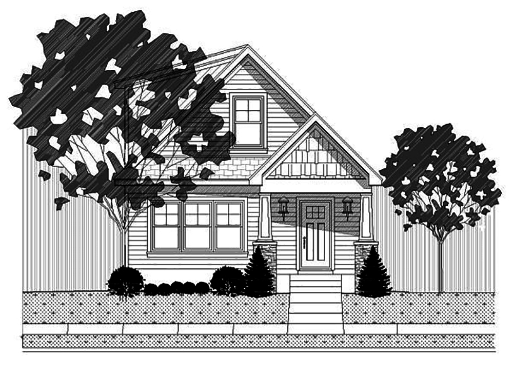 Home Plan Front Elevation of this 3-Bedroom,1827 Sq Ft Plan -196-1007