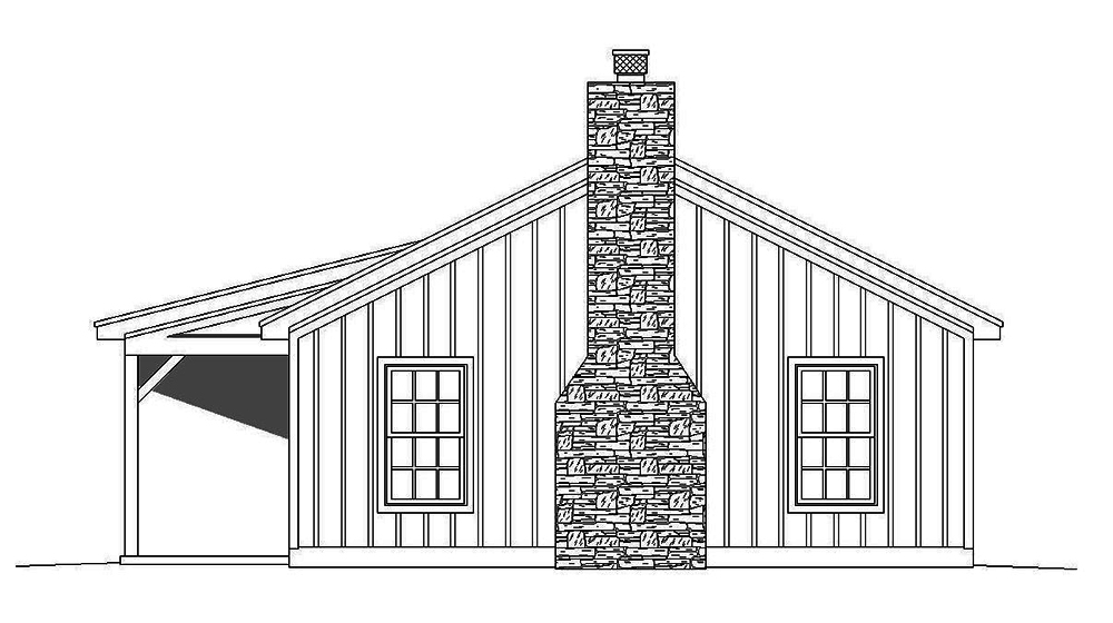 2 Bedroom Cottage House Plan - 1200 Sq Ft, Cabin Style Plan