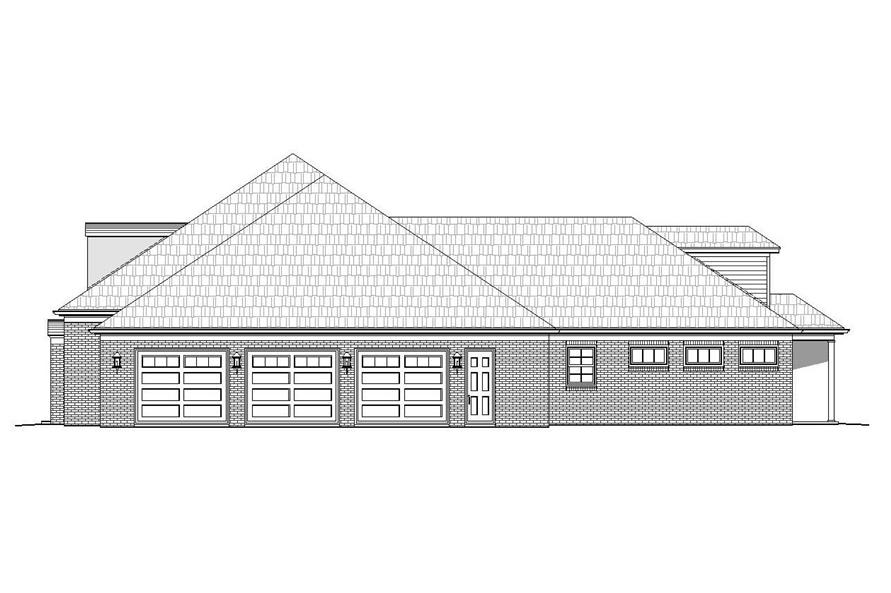 196-1026: Home Plan Right Elevation