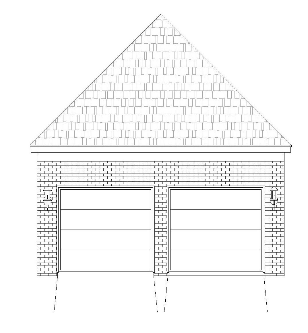 Home Plan Rear Elevation of this 3-Bedroom,2517 Sq Ft Plan -196-1027