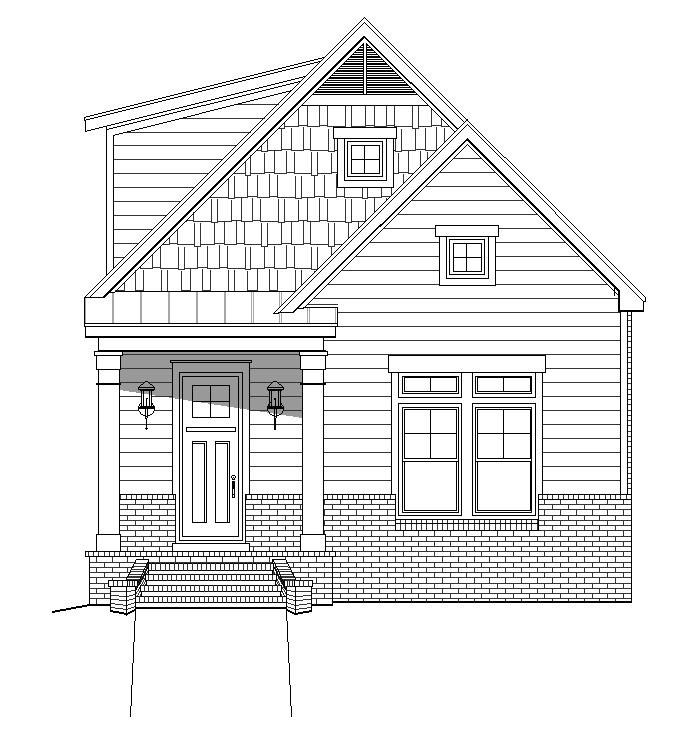 Home Plan Front Elevation of this 3-Bedroom,2517 Sq Ft Plan -196-1027