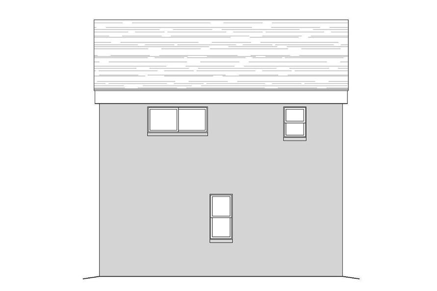 196-1036: Home Plan Rear Elevation