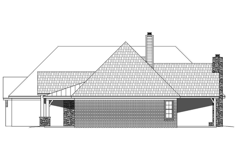 Home Plan Right Elevation of this 3-Bedroom,2700 Sq Ft Plan -196-1041