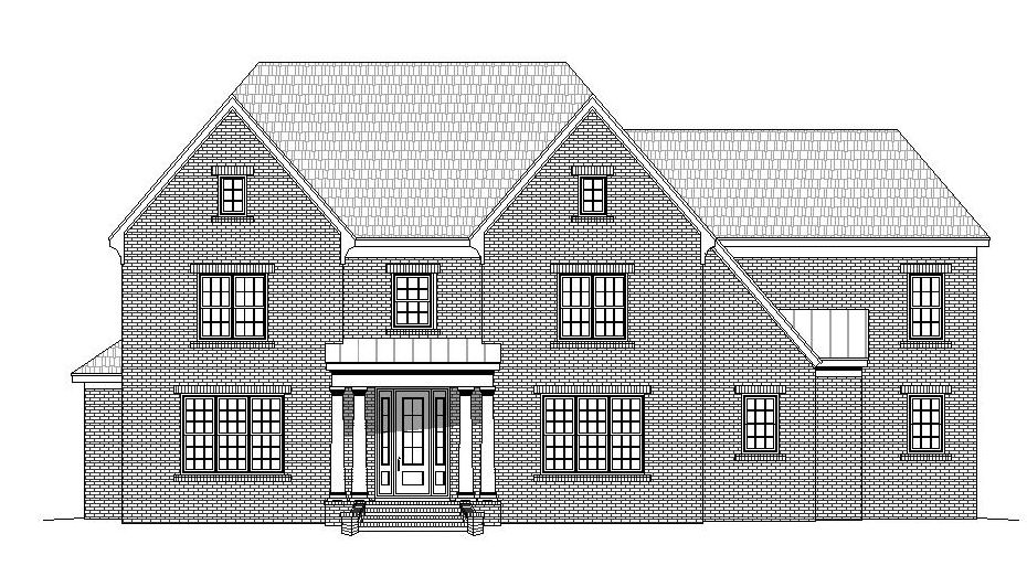 Home Plan Front Elevation of this 4-Bedroom,5130 Sq Ft Plan -196-1043