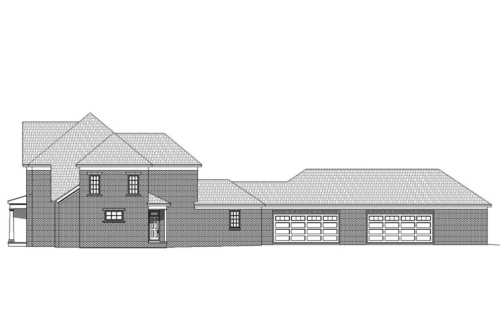 Home Plan Right Elevation of this 4-Bedroom,5130 Sq Ft Plan -196-1043