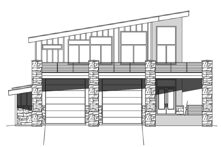 196-1044: Home Plan Front Elevation