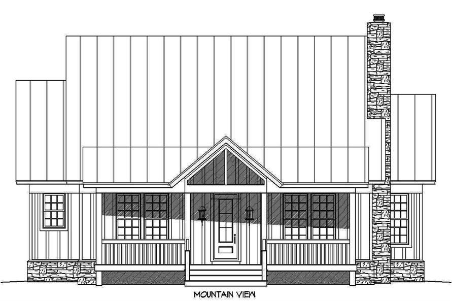 196-1046: Home Plan Front Elevation