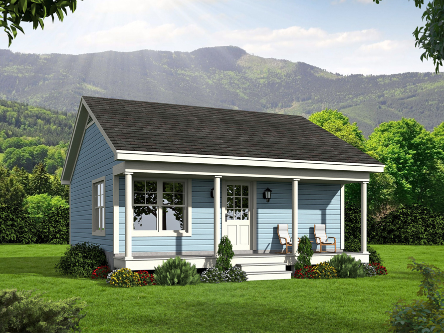  Small  Cottage style House  Plan  1  Bedrms 1  Baths 561 