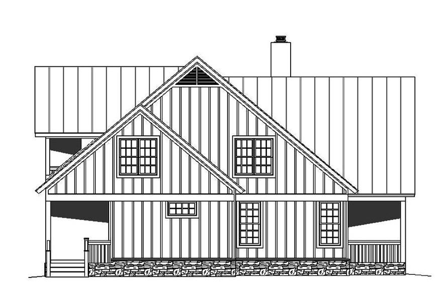 Home Plan Left Elevation of this 4-Bedroom,2700 Sq Ft Plan -196-1059