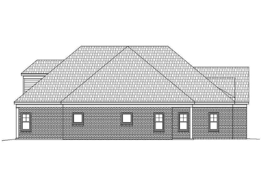 Home Plan Left Elevation of this 4-Bedroom,2950 Sq Ft Plan -196-1064