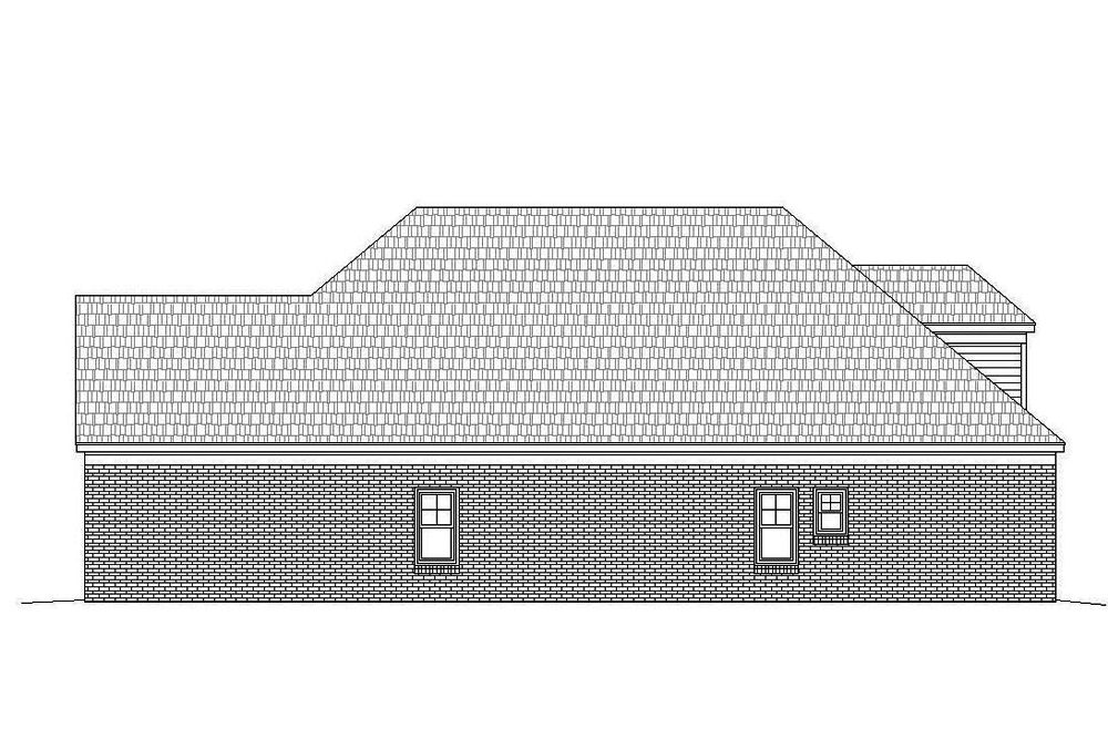 Home Plan Right Elevation of this 4-Bedroom,2950 Sq Ft Plan -196-1064