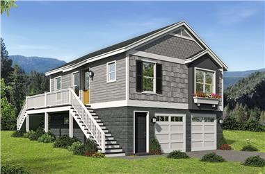 1-Bedroom, 780 Sq Ft Vacation Homes House Plan - 196-1068 - Front Exterior