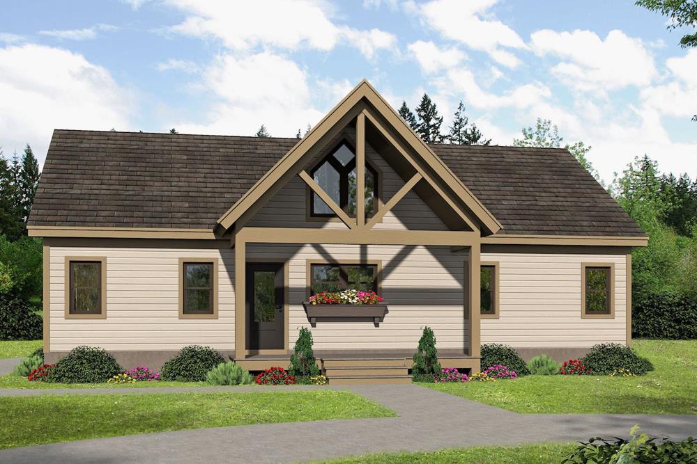 Country Ranch style home (ThePlanCollection: Plan #196-1070)